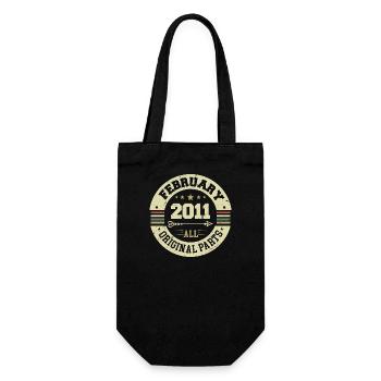 February 2011 Vintage Birthday Gift 2011 - Gift Bag for Bottles - black - Front