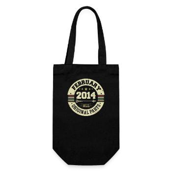 February 2014 Vintage Birthday Gift 2014 - Gift Bag for Bottles - black - Front