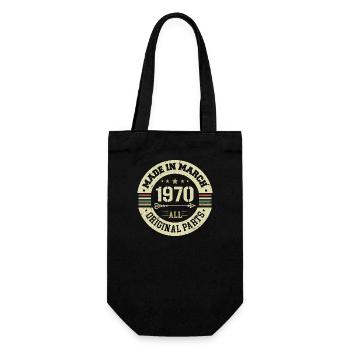 Legendary since March 1970 - Gift Bag for Bottles - black - Front