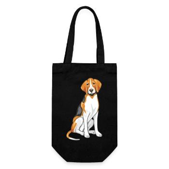 Sitting foxhound - Gift Bag for Bottles - black - Front