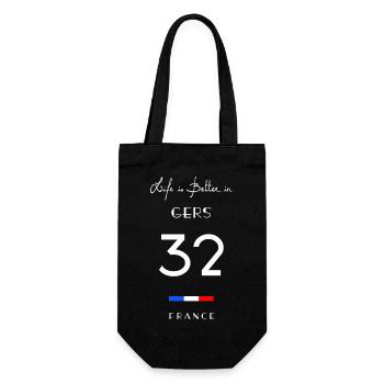 Life is better GERS Number 32 Gascogne - Gift Bag for Bottles - black - Front