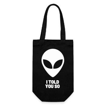 White alien - Fan de théorie du complot - Drôle - Sac à bouteille - noir - Devant