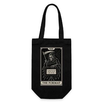 Datahoarding Tarot: Death of Format - Gift Bag for Bottles - black - Front