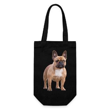 French Bulldog - Gift Bag for Bottles - black - Front