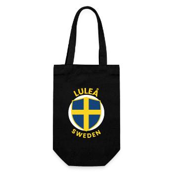 Luleå Shield Sweden Flag - Gift Bag for Bottles - black - Front
