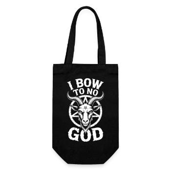 Goat Skull Emblem: No God - Gift Bag for Bottles - black - Front