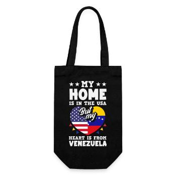 Venezuela Flagge Stolz & Heimat Venezuela - Geschenkbeutel für Flaschen - Schwarz - Vorne