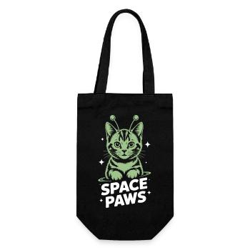 Space Cat Astral Paws - Gift Bag for Bottles - black - Front