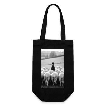 Stove guard at dawn - Gift Bag for Bottles - black - Front