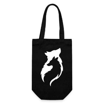 Wolf in Wolf Mystical Wilderness Art - Gift Bag for Bottles - black - Front
