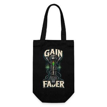 Tontechniker Audiotechnik Gain Before Fader - Geschenkbeutel für Flaschen - Schwarz - Vorne