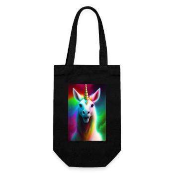 Unicorn - Gift Bag for Bottles - black - Front