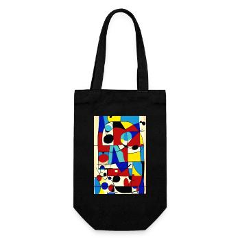 Abstrakte Kunst - Geschenkbeutel für Flaschen - Schwarz - Vorne