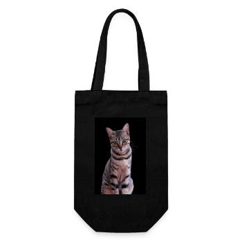 Chat chat chaton doux - Sac à bouteille - noir - Devant