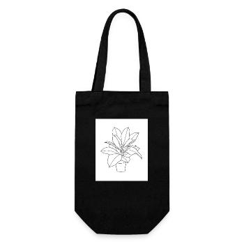 Plant - Gift Bag for Bottles - black - Front