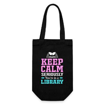 Library Book Bookworm Reading Bookworm - Gift Bag for Bottles - black - Front