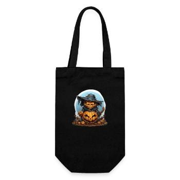 Creepy Pumpkin - Gift Bag for Bottles - black - Front