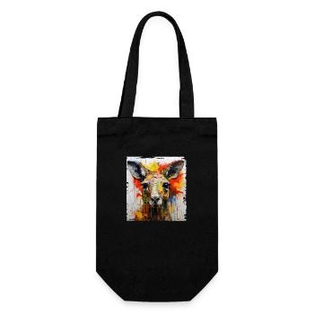 Graffiti kangourou - Sac à bouteille - noir - Devant
