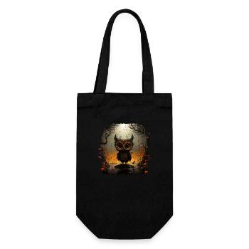 Cute Owl - Geschenkbeutel für Flaschen - Schwarz - Vorne