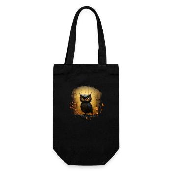 Cute Owl - Geschenkbeutel für Flaschen - Schwarz - Vorne
