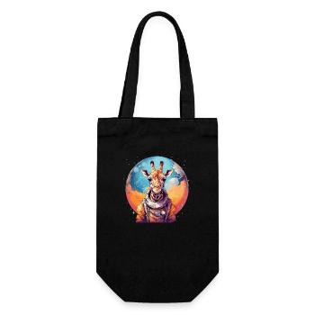 Space Giraffe - Gift Bag for Bottles - black - Front