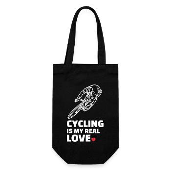 Radfahren, Cycling, Bicycling and Biking - Gift Bag for Bottles - black - Front