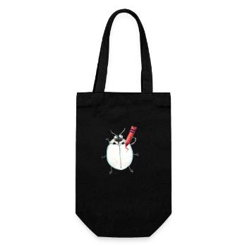 Asian ladybird - Gift Bag for Bottles - black - Front