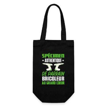 Maillot parrain bricoleur humour cadeau homme - Sac à bouteille - noir - Devant