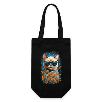 Chat siamois élégant pour les fans de chats Chats - Sac à bouteille - noir - Devant