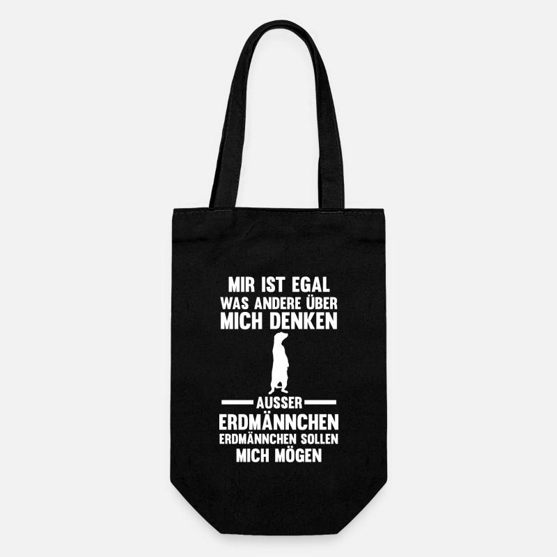 Erdmännchen - Geschenkbeutel für Flaschen - Schwarz