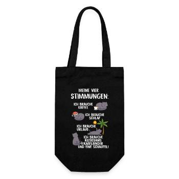 Meine Vier Stimmungen - Geschenkbeutel für Flaschen - Schwarz - Vorne