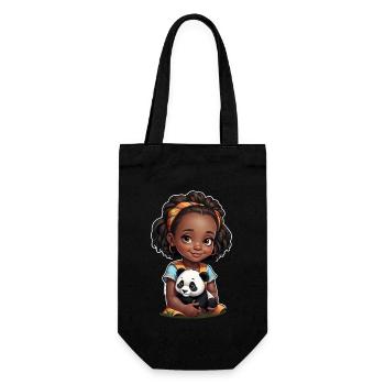 Idée Cadeau Panda Enfant - Sac à bouteille - noir - Devant