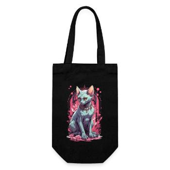 Magique Sphynx chat Pastel gothique Illustration - Sac à bouteille - noir - Devant