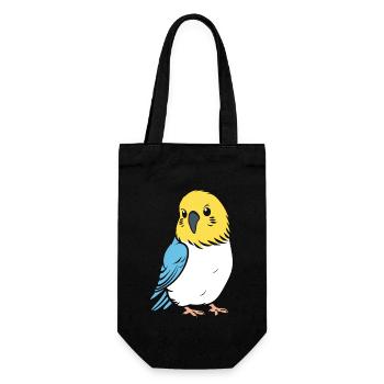 Cute little parakeet - Gift Bag for Bottles - black - Front