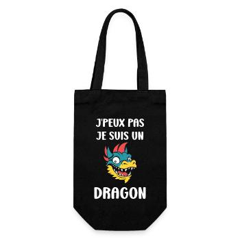 Bébé dragon - Sac à bouteille - noir - Devant