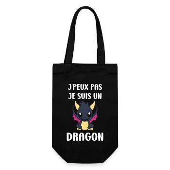 Bébé dragon - Sac à bouteille - noir - Devant