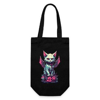 Goth Cat Vampire Demons Aesthetic - Gift Bag for Bottles - black - Front