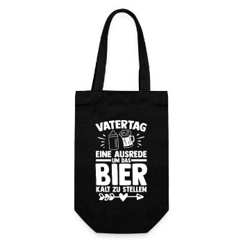 Dad Beer Father Father's Day - Gift Bag for Bottles - black - Front
