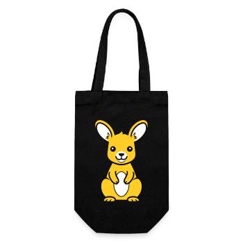 kangaroo - Gift Bag for Bottles - black - Front