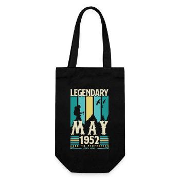 May 1952 Anniversary Gift, Vintage May 1952. - Gift Bag for Bottles - black - Front