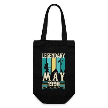 Mai 1998 Jubiläumsgeschenk, Jahrgang Mai 1998. - Geschenkbeutel für Flaschen - Schwarz - Vorne