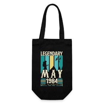 May 1984 Anniversary Gift, Vintage May 1984. - Gift Bag for Bottles - black - Front