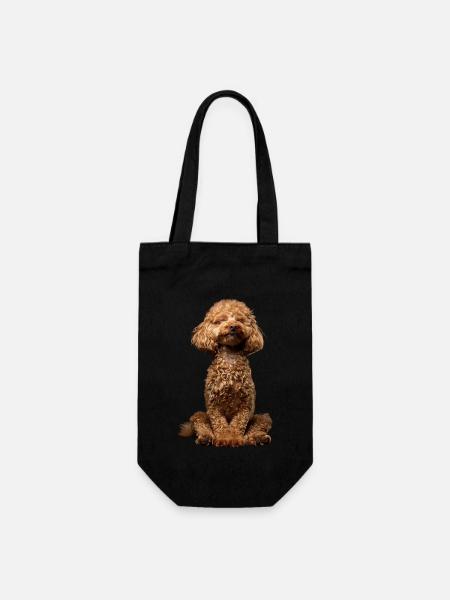 Pudel - Geschenkbeutel für Flaschen - Schwarz