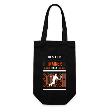 Bester Squash Trainer Squashtrainer Training - Geschenkbeutel für Flaschen - Schwarz - Vorne