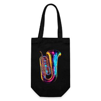 Tuba - Geschenkbeutel für Flaschen - Schwarz - Vorne
