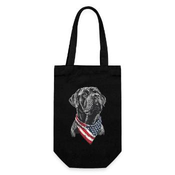 Englischer Mastiff - Geschenkbeutel für Flaschen - Schwarz - Vorne