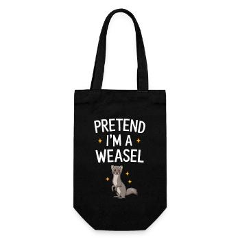 Wiesel - Geschenkbeutel für Flaschen - Schwarz - Vorne