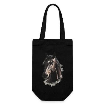Pferd - Geschenkbeutel für Flaschen - Schwarz - Vorne
