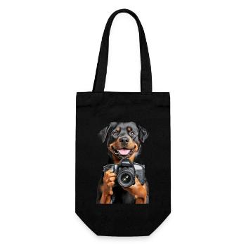Rottweiler - Geschenkbeutel für Flaschen - Schwarz - Vorne