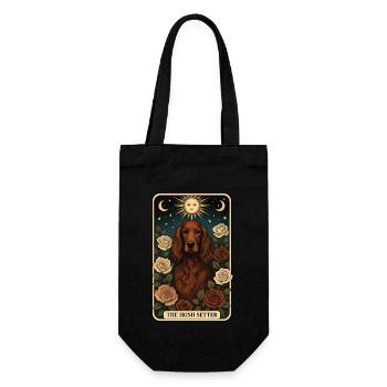 Irish Setter - Geschenkbeutel für Flaschen - Schwarz - Vorne